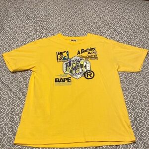 Yellow a bathing ape archive tee